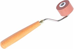 BANLTRE Rubber Brayer Roller for Printmaking, Ideal for Anti Skid Tape Construction Tools, Print,Craft Stamping Brayers for Wallpapers and Scrapbooks (0.8")