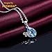 NEEMODA Blue Crystal Necklace for GirlsTeardrop Pendant Fashion Jewelry Gift for Her Birthday Anniversary Valentines Mothers Day Butterfly