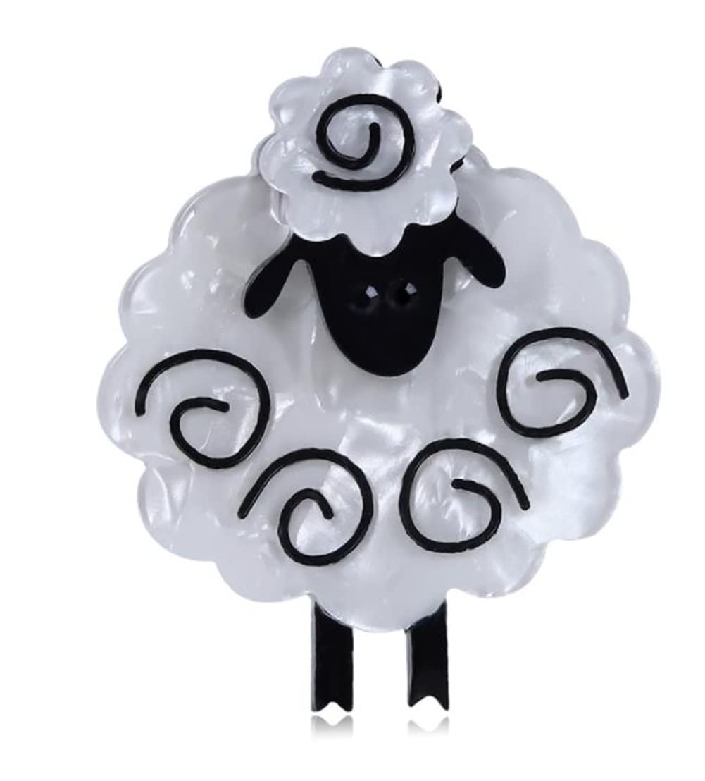 Sheep Brooch Pin Acrylic Cute Fashion Sheep Brooch Cartoon Animal Badge Pin Jewelry Accessories for Women