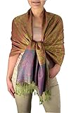 Peach Couture Royal Vine Vintage Pashmina Paisley Jacquard Scarf Shawl Wrap