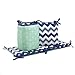 Mint Green Arrows and Navy Blue Chevron Baby Crib Bumper by The Peanut Shell