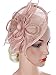Vijiv Women Vintage Derby Fascinator Hat Pillbox Headband Feather Cocktail Tea Party