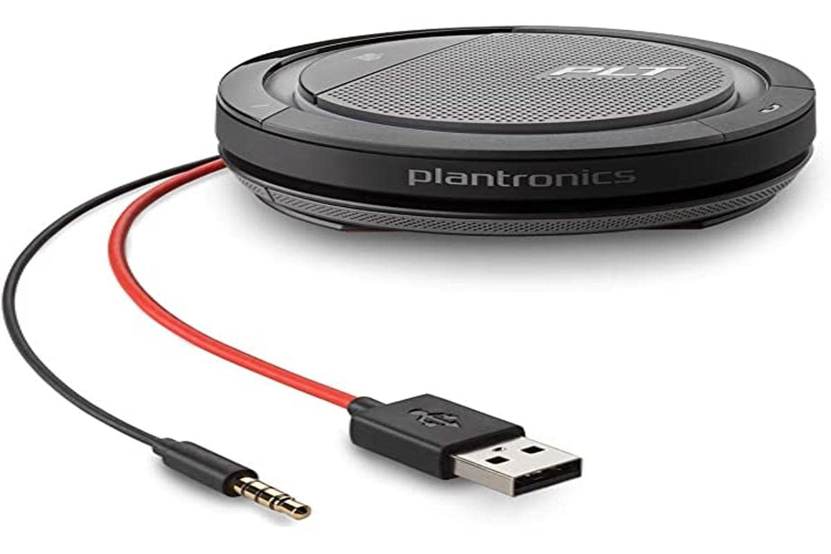 Plantronics CALISTO 5200 USB-A + 3.5 mm Conference Device with Microphone and Speaker, Black