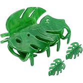 URRYKID leaf hair clip, 3.5 Inch, unique Hair Grips - Women's Spring/Summer Hair Accessories, Strong Hold for Thick Thin Hair (4 Pieces)