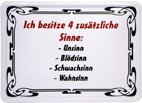 Metal Sign 15 x 21 CM "I did not have 4 extra sense ... Funny saying MJ 141