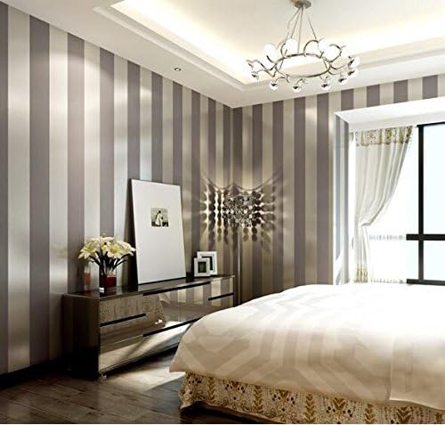 Simple modern nonwoven wallpaper bedroom living room black and white vertical stripes blue Eastern Mediterranean wall wallpaper long 9.5m wide 0.53m, 11085