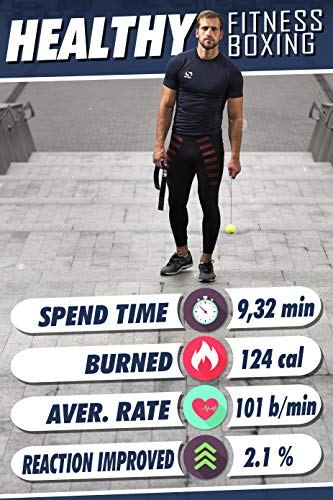 image for LOM Fight Ball Reflex, Boxing Ball, Red Blue Design, Boxing Equipment,