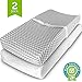 Ziggy Baby Changing Pad Cover, Cradle Bassinet Sheets Jersey Cotton (2 Pack) (Grey/White)