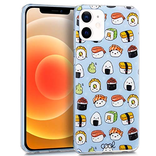Cool Case for iPhone 12 Mini Sushi Drawings multicoloured
