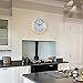 Lily’s Home Retro Kitchen Wall Clock, Large Dial Quartz Timepiece, Ivory, 9 1/4 inch