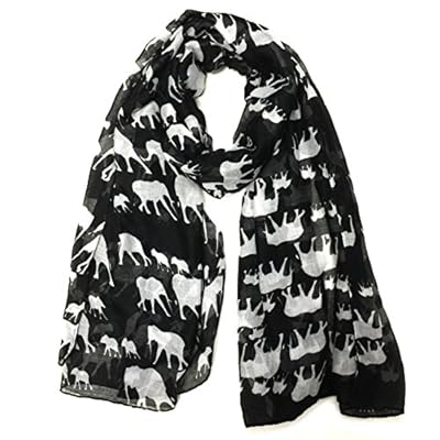 Wrapables Elephant Print Scarf Wrap Wrapables Elephant Print Scarf Wrap