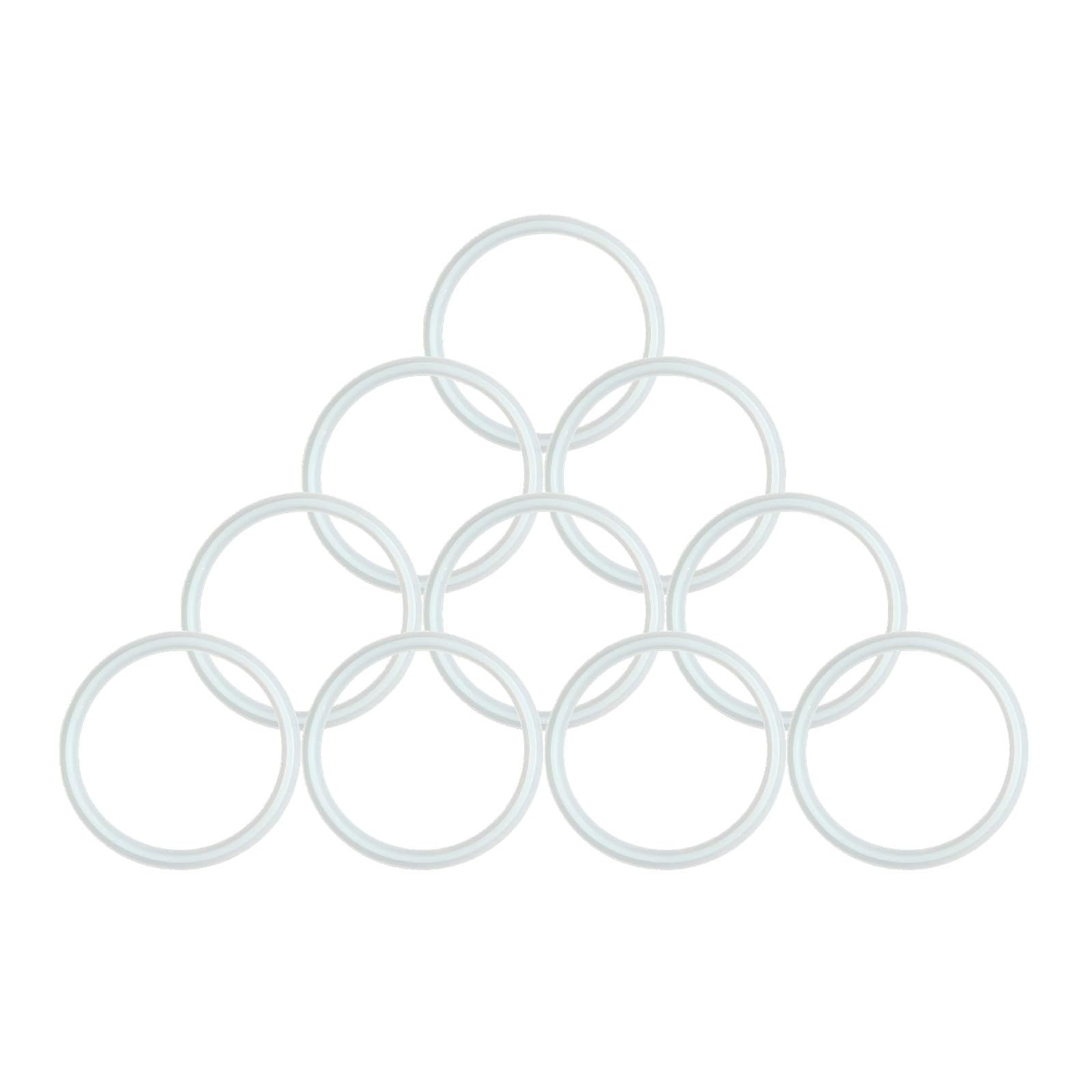 Photo 1 of 10 Pcs QiiMii White Silicon Tri clamp Gasket for Tri Clover Fittings 3-1/2"?3.5 INCH)