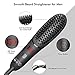 COOLKESI Ionic Beard Straightener for Men, Anti-Scald Hair Straightening Brush with Fast Heating, Portable Ceramic Heat Brush Comb for Home or Travel, Electric Dual Voltage & Adjustable Temperature