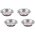 Cuisinart CMBM-4FLTBZ Mini Fluted Tartlet Pan Set, 5 Inch, Red/Silver