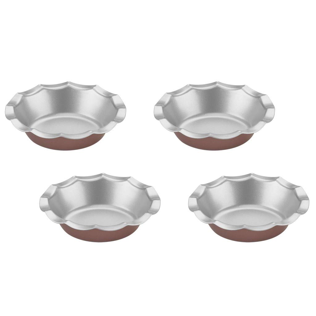 Cuisinart CMBM-4FLTBZ Mini Fluted Tartlet Pan Set, Stainless Steel, Bronze