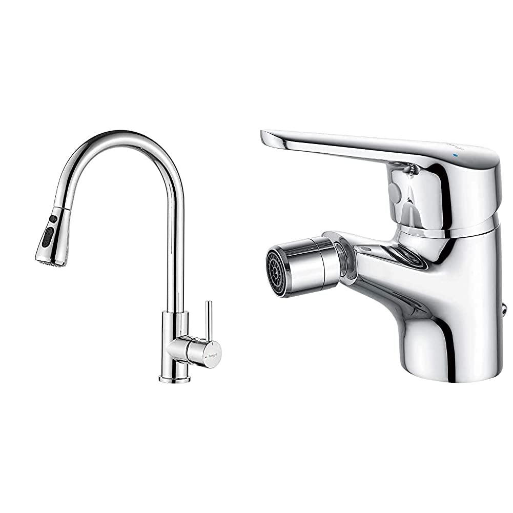 Ibergrif-M22136-Grifo-de-Cocina-con-Teleducha-Extraible-Mezclador-de-Fregadero-Roma-Bide-de-Lavabo-de-Bano-Clasico