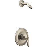 Moen UT2132NHBN Eva Collection M-CORE 3-Series 1-Handle Shower Trim Kit, Valve Required, Brushed Nickel