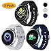 NANW 3-Pack Compatible with Samsung Galaxy Watch Active Bands/Active 2 Bands/Galaxy Watch 3 Bands 41mm, 20mm Soft Waterproof Silicone Sport Strap Replacement Wristbands