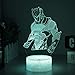 Omega Night Light Lamp 3D Vision Effect LED Night Lights Game Room Bedroom Decor Table Light Remote Control & 16 Colors Birthday Holiday Gift Ideas for Child Kids Teen Boyfriends (Omega(Remote))