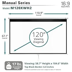 Elite Screens Manual Series, 120-INCH 16:9, Pull