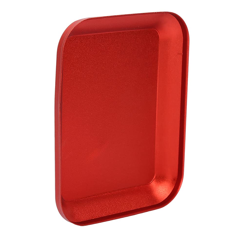 01 02 015 Magnetic Tray, Magnetic Parts Bowl Fixed Effect Aluminum Alloy Portable for Fuel Vehicle Parts for Bolts for Screws(red)