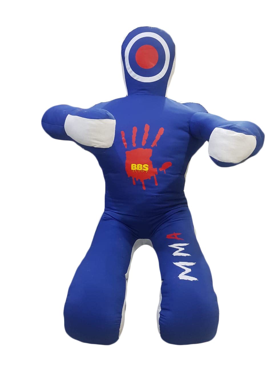 MMA, Brazilian Jiu Jitsu BJJ Bag, Judo Martial Arts and Fitness Training, Boxing, Fighting, Throwing, Wrestling, Grappling Dummy, Sitting Position - Unfilled (47 inches, BLUE)