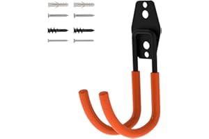 Outdoor Garden Hose Holder - Heavy-Duty Solid Metal Wall Mount Hose Hanger, Hose Organizer for Easy Storage & Display, Rust-R