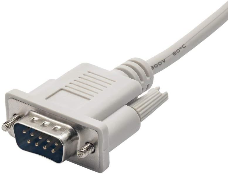 AKYGA AK-CO-03 RS-232 Cable DB9 D-Sub 9-Pin Adapter Male to Male 2 m, White, 2 meters - Image 3