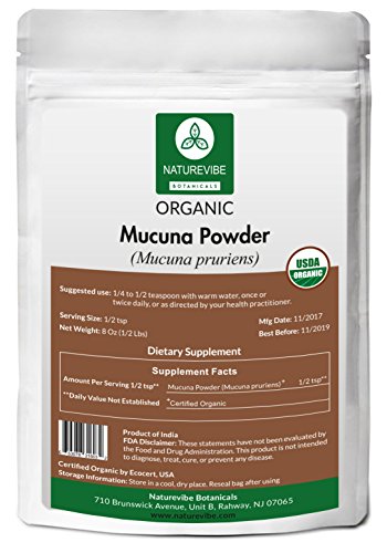 Mucuna powder- usda organic mucuna pruriens, 8 oz