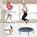 ANCHEER Foldable Mini Trampoline Rebounder, Quiet and Safe Bounce Spring Mini Bouncer Fitness Trampoline Rebounder for Kids Adults in Home/Garden/Office Cardio Trainer (40inch Blue)