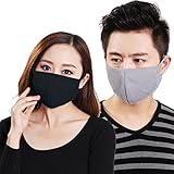FakeFace 3 Pieces Unisex Adult PM 2.5 Cotton & Activated Carbon Anti-fog Anti Dust Face Mouth Warm Masks Healthy Air Filter Dustproof Antivirus Antibacterial Protective Guaze Masks