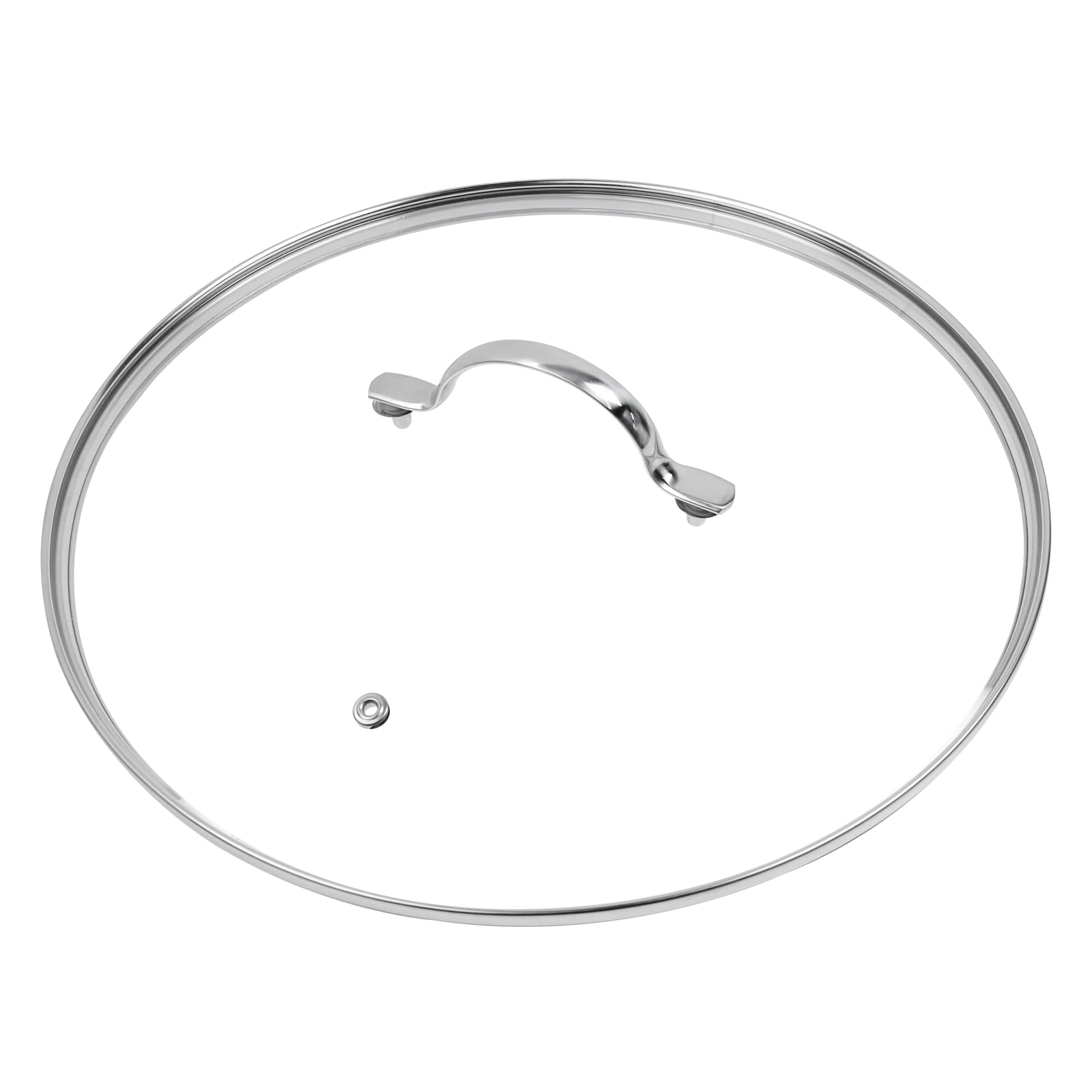 Photo 1 of 12.5" Tempered Glass Pan Lid with Steam Vent, Thickened to 4mm and Dishwasher Safe and Oven up to 480?, Universal Lid Fit for Cast Iron Skillets, Frying Saute Pan, Cooking Pot
