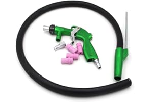 PS-2 Heavy Duty Sandblaster Sand Blasting Gun Kit with 4 Ceramic Nozzle Tips 5mm and 6 mm by Preamer