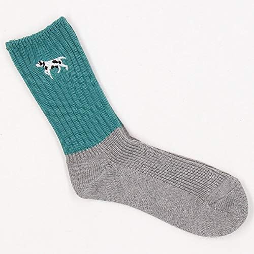 Amazon スーパーハッカ Super Hakka ワンポイント犬刺しゅう配色リブソックス 60ブルー 99f ソックス 通販