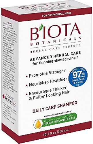 B'IOTA Botanicals Herbal Care Experts Daily Care Shampoo For Normal/Dry Thinning Hair 10.1 oz ( Pack of 7)