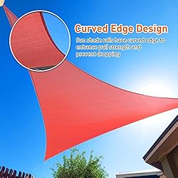 Artpuch 12'x12'x17' Sun Shade Sails Canopy, Scarlet