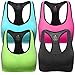 MIRITY Women Racerback Sports Bras - High Impact Workout Gym Activewear Bra Color Red Pack of 3