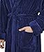 Arus Men's Shawl Fleece Bathrobe Turkish Soft Plush Robe