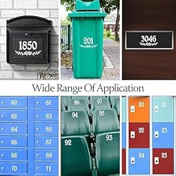 2 Inch Reflective White Mailbox Numbers Stickers, 4