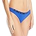 Calvin Klein Women's Seamless Logo Thong Panty, Amplified Blue, Small