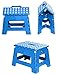 Utopia Home Folding Step Stool - Foot Stool with 9 Inch Height - Holds Up to 300 lbs - Lightweight Plastic Foldable Step Stool for Kitchen, Bathroom & Living Room (Blue, 9 Inch (Pack of 1))