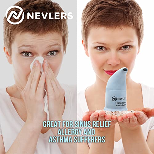 Nevlers All Natural Himalayan Salt Inhaler Ceramic with 5 Oz of