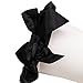 Black Bow Thigh-High White Opaque Halloween Adult Women's Cosplay Costume Tights