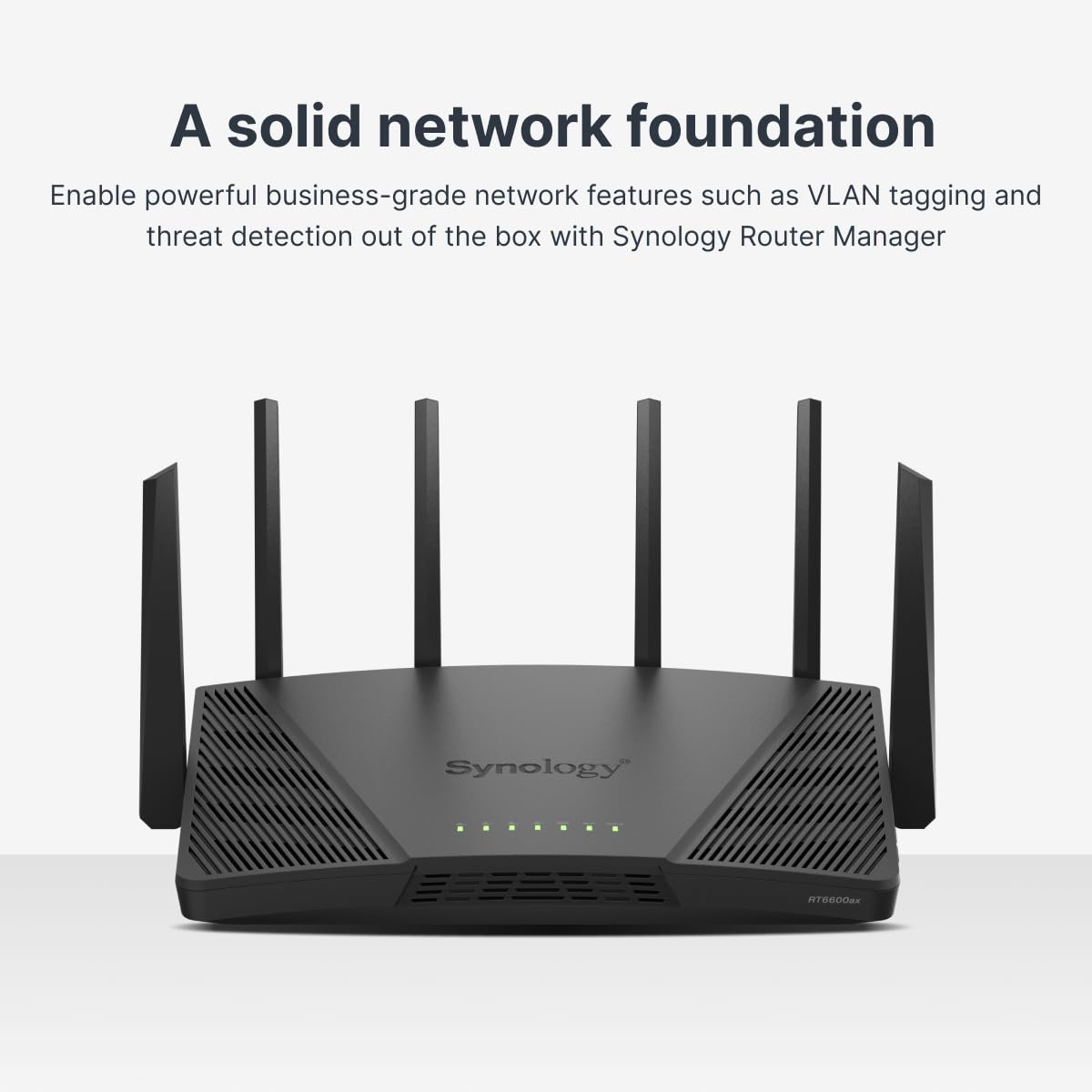 Synology RT6600ax - Tri-Band 4x4 160MHz Wi-Fi router, 2.5Gbps Ethernet, VLAN segmentation, Multiple SSIDs, parental controls, Threat Prevention, VPN (US Version)