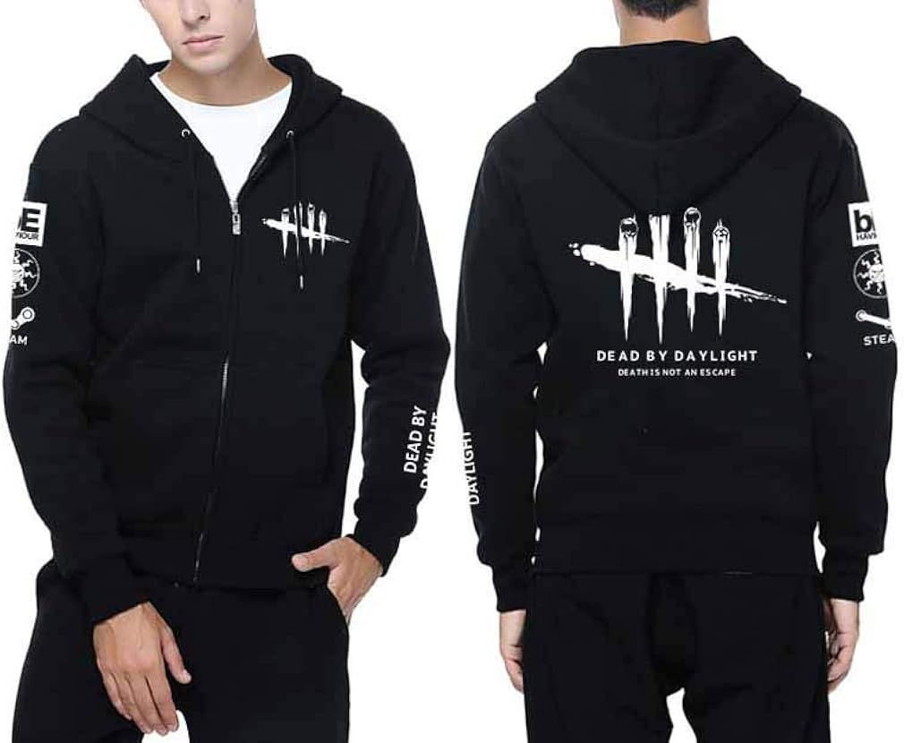 Amazon Dead By Daylight パーカー ゲーム メンズ スウエット 春夏用 秋冬用 裏パイル 裏起毛 ファッション 大きいサイズ ジップアップ プリントロゴ 長袖 フード付き トレーナー トレーナー パーカー 通販