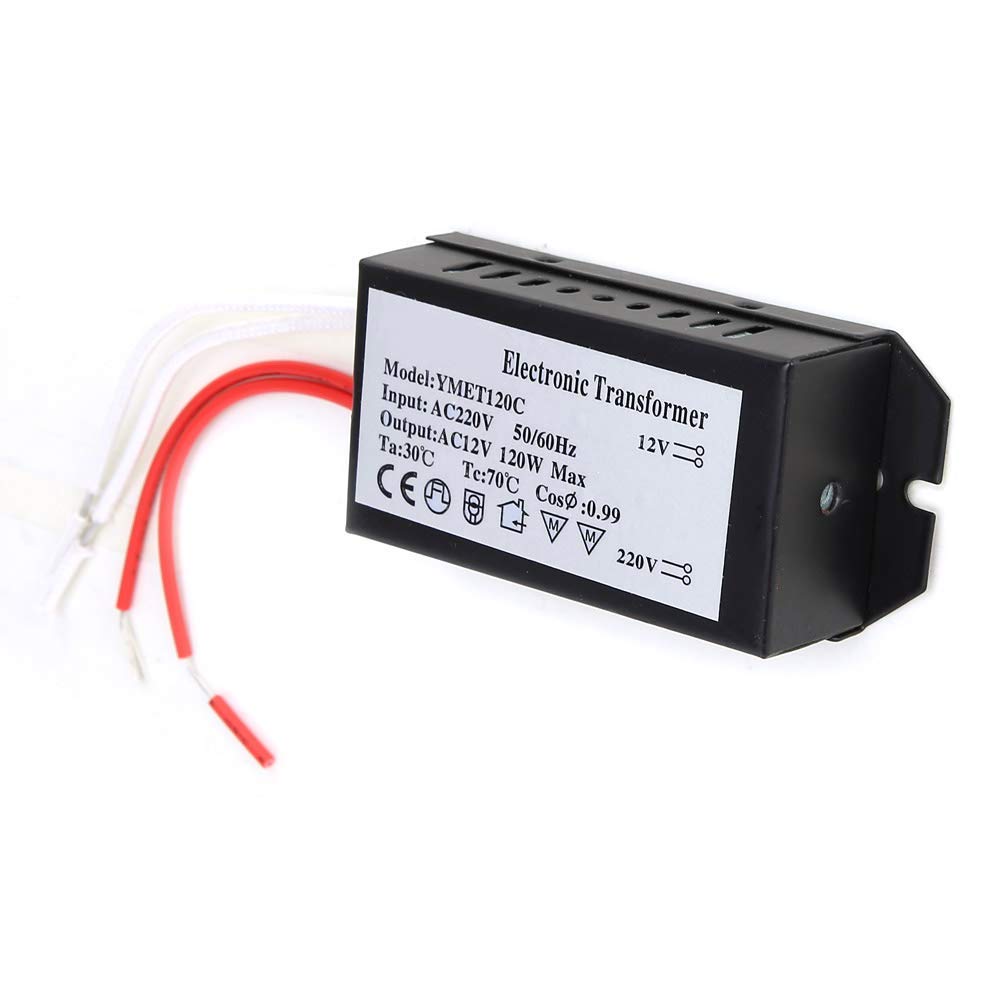 120W Electronic Transformer 120 Volt Input 12 Volt Out，Electronic Transformer Voltage Converter Smart Power Supplies Driver，support dimming/segmentation/remote control(120W)