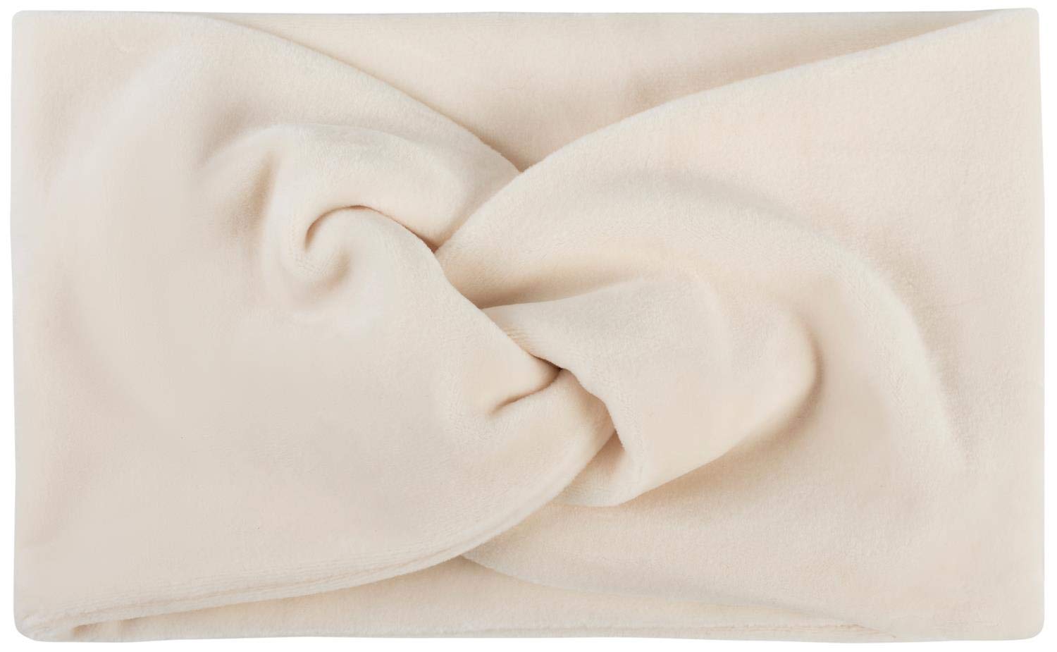 styleBREAKER women velvet-look headband with twist knot, hairband 04026040, Colour:Cream