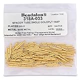Beadalon (1-Pack) Spacer Tubes 3 Hole Gold Color 144 pieces 318A-033-1P