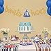 Boats N Hoes Gold Glitter Banner for Funny Nautical Theme Birthday/Bachelorette Party Anchor Cruise Banner Decorations