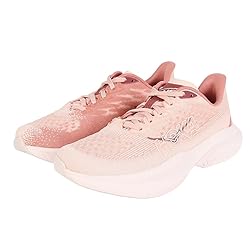 Hoka Women's Mach 6 Sneaker, Rose Latte/Blush, 10.5